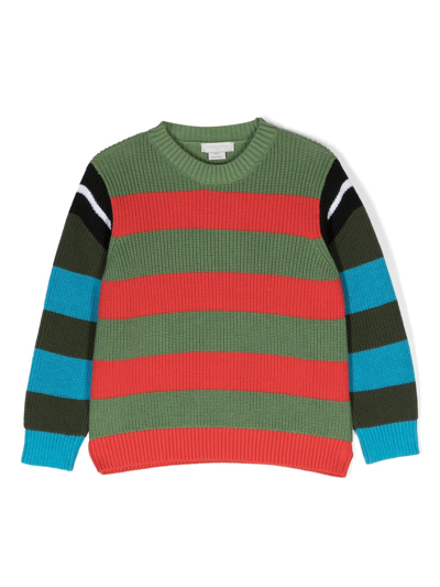 Stella Mccartney Kids' Multicolor Sweater For Boy In Green