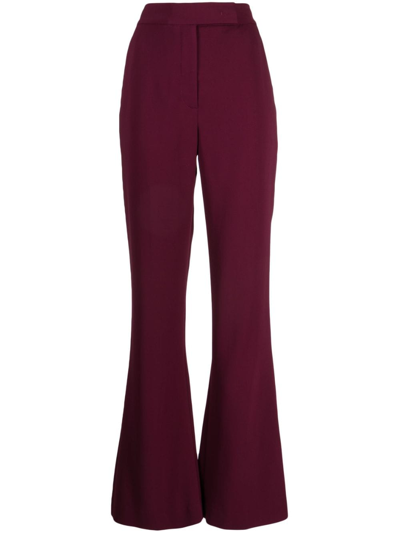 Diane Von Furstenberg High-waisted Flared Trousers In Purple