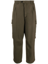 MACKINTOSH CROPPED WOOL CARGO TROUSERS