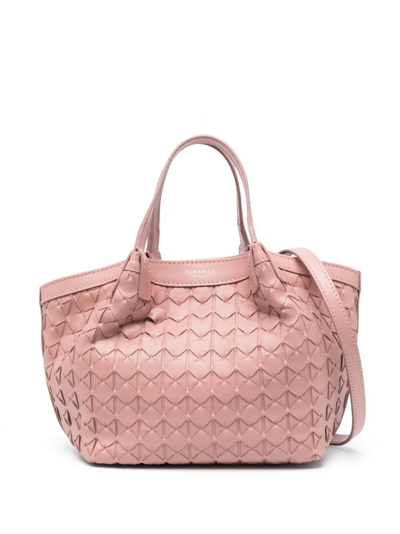 Serapian Mini Secret Mosaico Handbag In Pink
