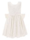 Tulleen Kids' Ainsley Bow-detailing Dress In Pearl