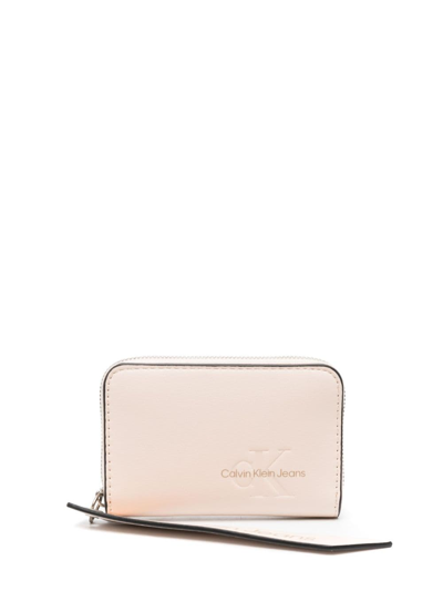 Calvin Klein Jeans Est.1978 Logo-embellished Faux-leather Wallet In Pink