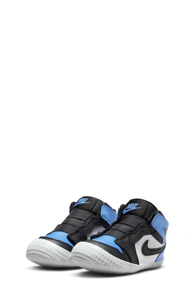 Jordan Nike Air  1 Crib Bootie In University Blue/ Black/ White