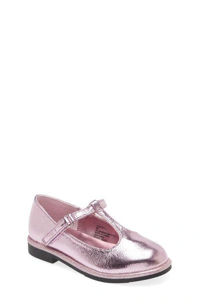Steve Madden Kids' Kendall T-strap Shoe In Pink Gliter