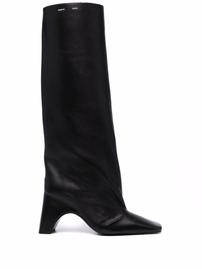 Coperni Square-toe Boots In Black