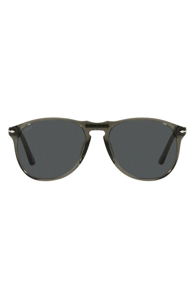 Persol 55mm Pilot Sunglasses In Matte Black / Tort
