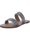 Wild Pair Ginnie Womens Double-band Slip On Flat Sandals In Multi