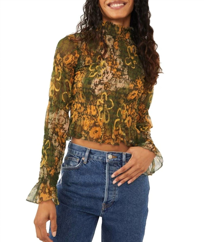 Free People Hello There Top In Forest Combo In Green