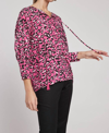 Tyler Boe Cassidy Silk Tie Top In Multi In Pink