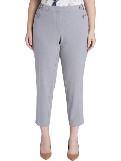 Calvin Klein Plus Womens Business Professional Straight Leg Pants In Multi