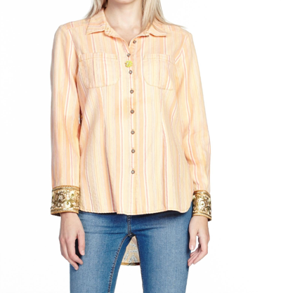 Aratta Gardenia Top In Inca Gold In Beige