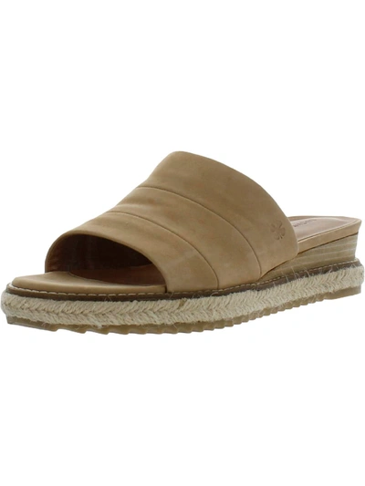 Lucky Brand Naveen Womens Espadrille Slip On Wedge Sandals In Beige