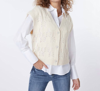 Esqualo Pointelle Knit Sweater Vest In Cream In White