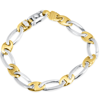 Pompeii3 Men's Marine Link 14k Gold (26gram) Or Platinum (42gram) 10mm Bracelet 8.5"