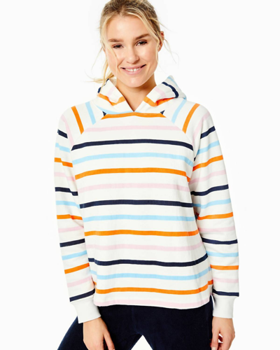 Addison Bay Hamilton Sweatshirt In Multi Stripes In White