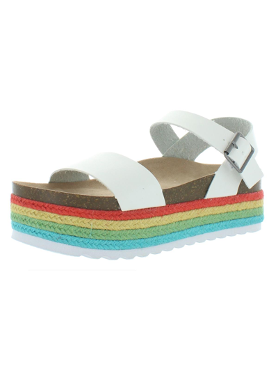 Dirty Laundry Palms Womens Espadrille Ankle Footbed Sandals In Multi