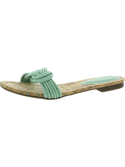 Esprit Katelyn Womens Faux Leather Flip Flop Flat Sandals In Green