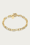F+H STUDIOS RAMONES HAMMERED CHAIN ANKLET IN GOLD