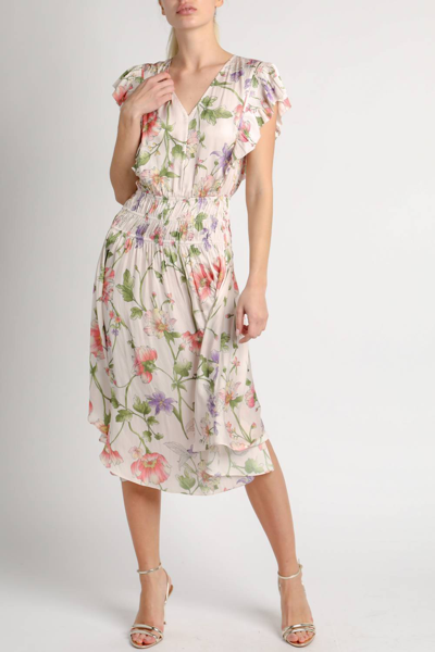 Current Air Fit & Flare Dress In Light Pink Floral In Multi