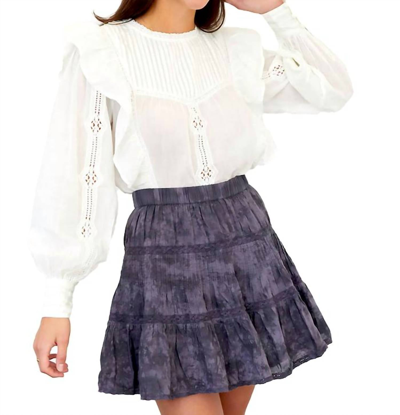 Allison New York Emmie Skirt In Black Tie-dye Multi