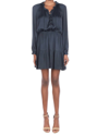 Current Air Long Sleeves Mini Dress In Dark Navy In Blue