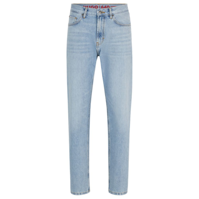 Hugo Regular-fit Jeans In Blue Rigid Denim In Light Blue