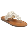 XOXO RALLY WOMENS LASER CUT CUSHIONED THONG SANDALS