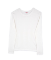 GOLDIE LONG SLEEVE COTTON RIB TEE IN WHITE