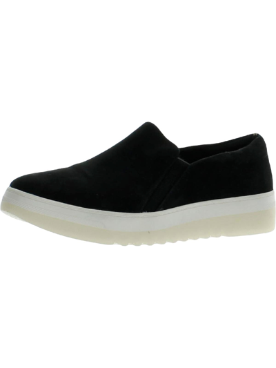 Dr. Scholl's Shoes Good To Go Womens Suede Lifestyle Slip-on Sneakers In Black