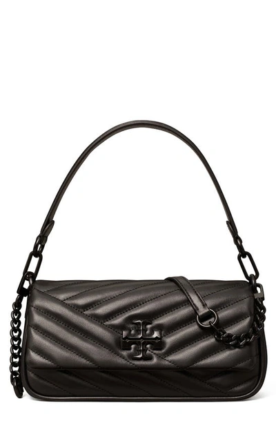 Tory Burch Kira Chevron Shoulder Bag In Z/dnublack / Silver