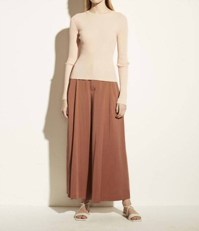 Vince Marled Rib Crew Pullover In Rose Water/petal Still In Beige