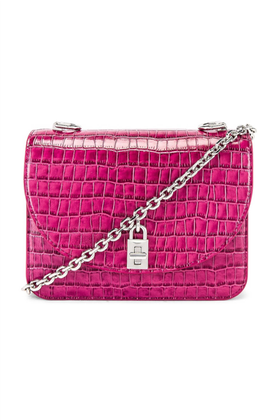 Rebecca Minkoff Love Too Crossbody In Dark Raspberry In Pink