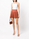A.L.C Bondi Pleated Elastic Pull-On Shorts In Russet