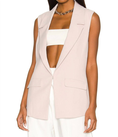 Central Park West Sydney Vest In Stone In Pink