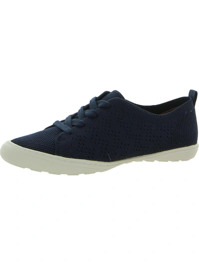 Zodiac Penny Womens Knit Comfort Insole Lace Up Flats In Blue