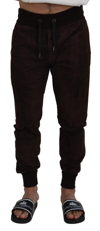 DOLCE & GABBANA DOLCE & GABBANA STUNNING AUTHENTIC JOGGER PANTS IN MEN'S BROWN