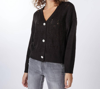 ESQUALO POINTELLE KNIT CARDIGAN IN BLACK