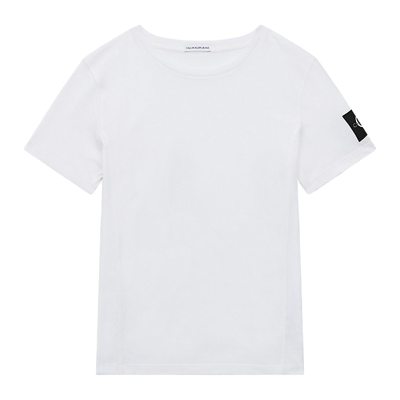 Calvin Klein Junior Kids' T-shirt Maniche Corte In Bianco