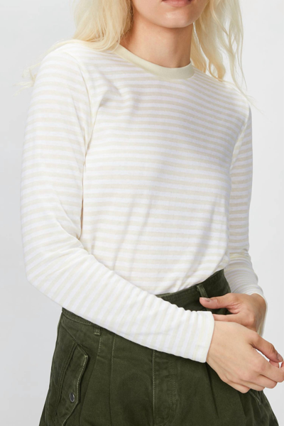6397 Duofold Long Sleeve Man Tee In Natural/white In Multi