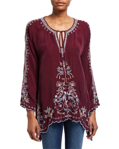 Johnny Was Beatrix Tunic In Brandy In Brown