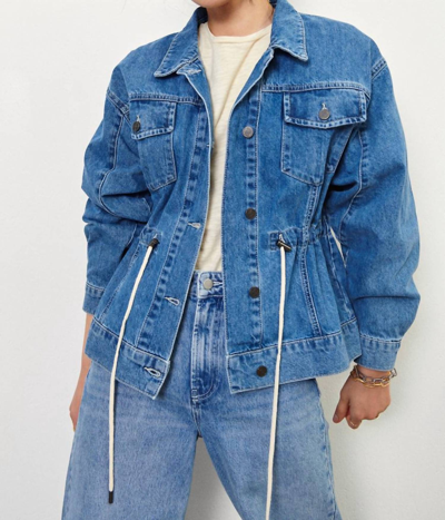 Ba&sh Edson Denim Jacket In Light Used Blue