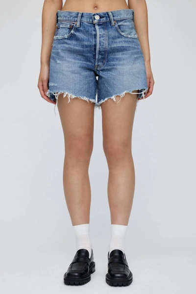 Moussy Bordeaux Shorts In Light Blue