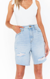 Show Me Your Mumu Brentwood Shorts In Light Vintage Blue In Blue