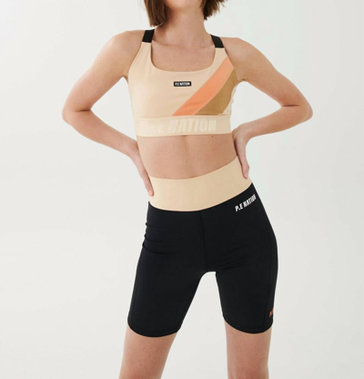 P.e Nation Comeback Sports Bra In Wheat In Beige