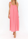 Show Me Your Mumu Oasis Ruffle Dress In Flamingo Pink Linen In Pink