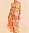 FARM RIO Blooming Floral Midi Dress In Pink