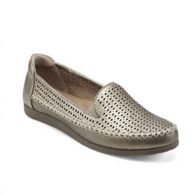 Earth Lizzy Loafer In Silver In Grey
