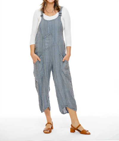 Cynthia Ashby Spree Overall In Stripes Heron In Multi