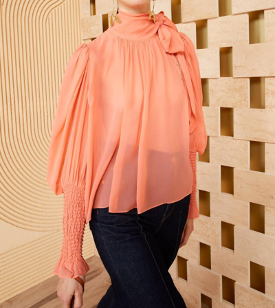 Ulla Johnson Lesli Silk Blouse In Dahlia In Pink