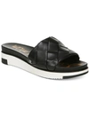 Sam Edelman Adaley Womens Leather Flat Pool Slides In Black